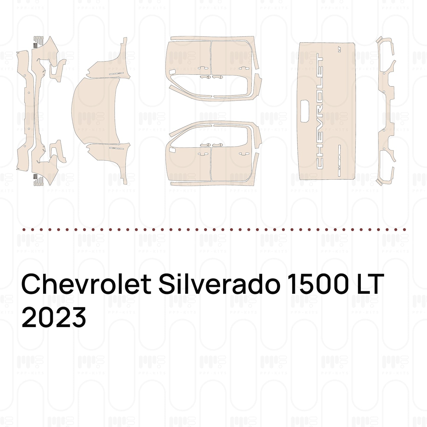 PPF prédécoupé Chevrolet Silverado 1500 LT 2023
