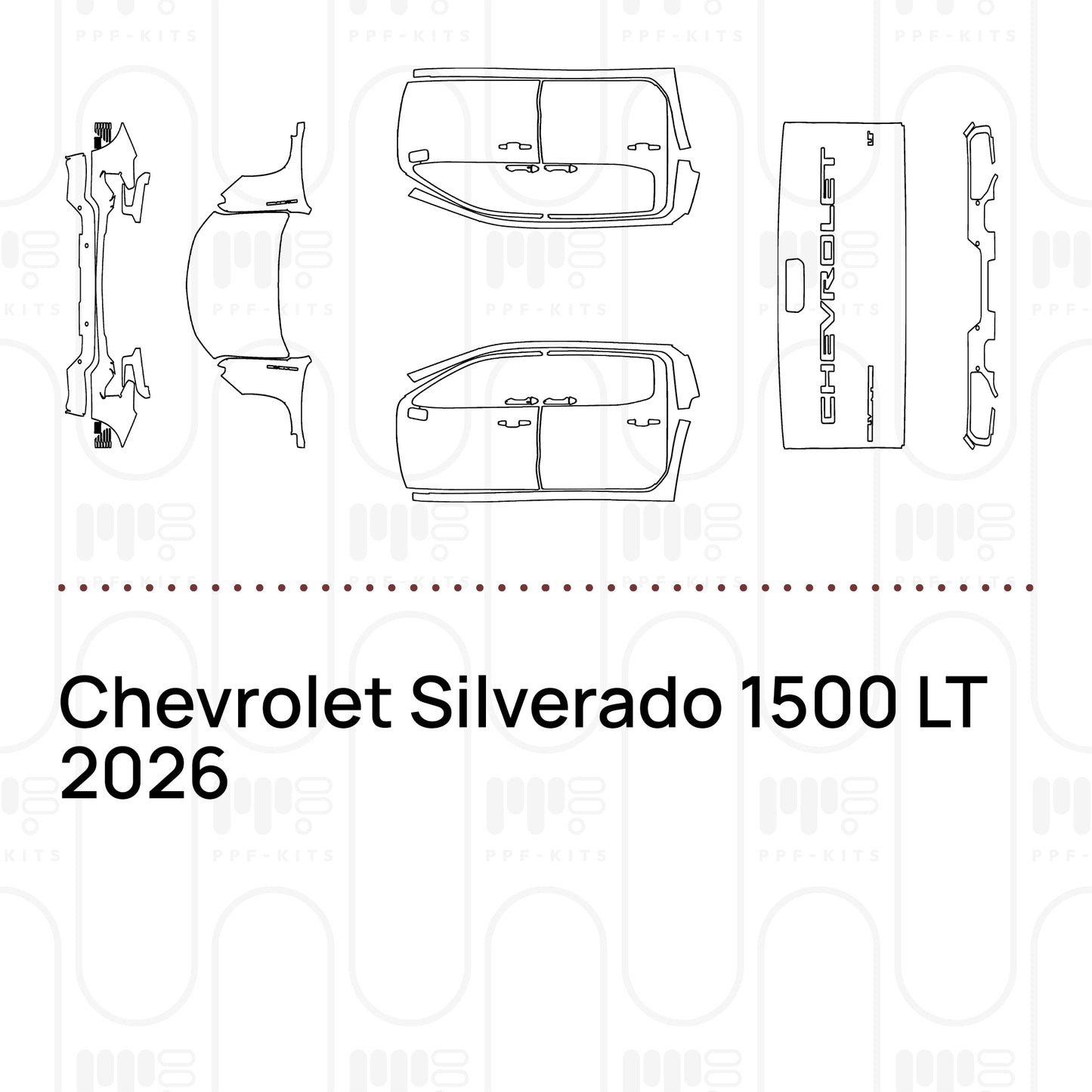 PPF prédécoupé Chevrolet Silverado 1500 LT 2026