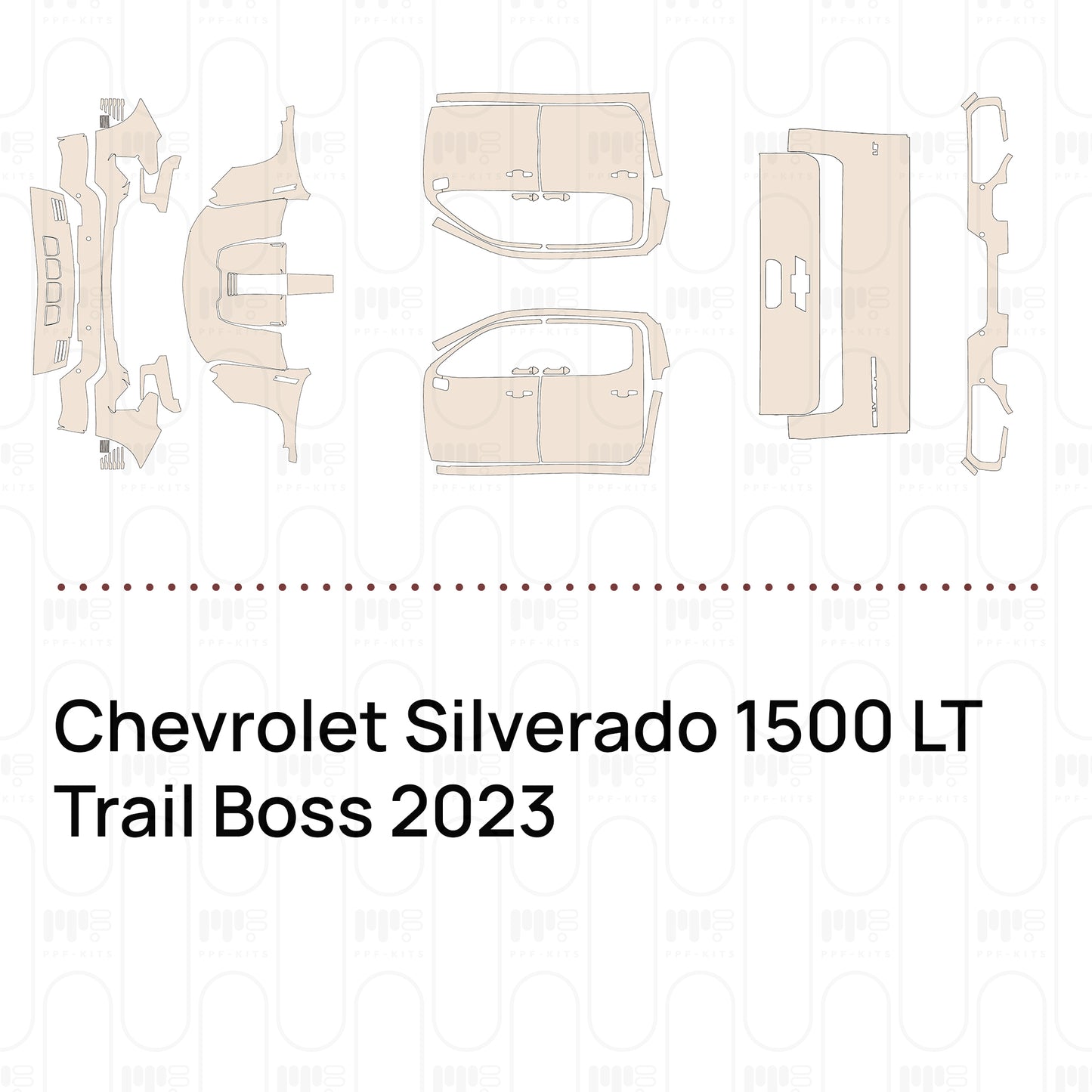 PPF prédécoupé Chevrolet Silverado 1500 LT Trail Boss 2023