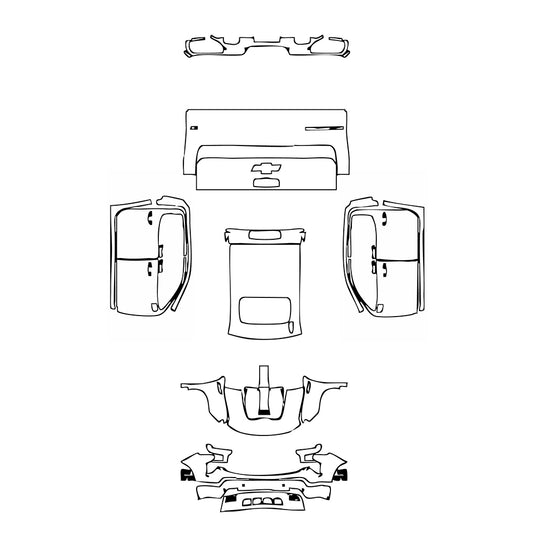Pre-Cut PPF Chevrolet Silverado 1500 LT Trail Boss 2025 - PPF-Kits