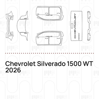 PPF prédécoupé Chevrolet Silverado 1500 WT 2026