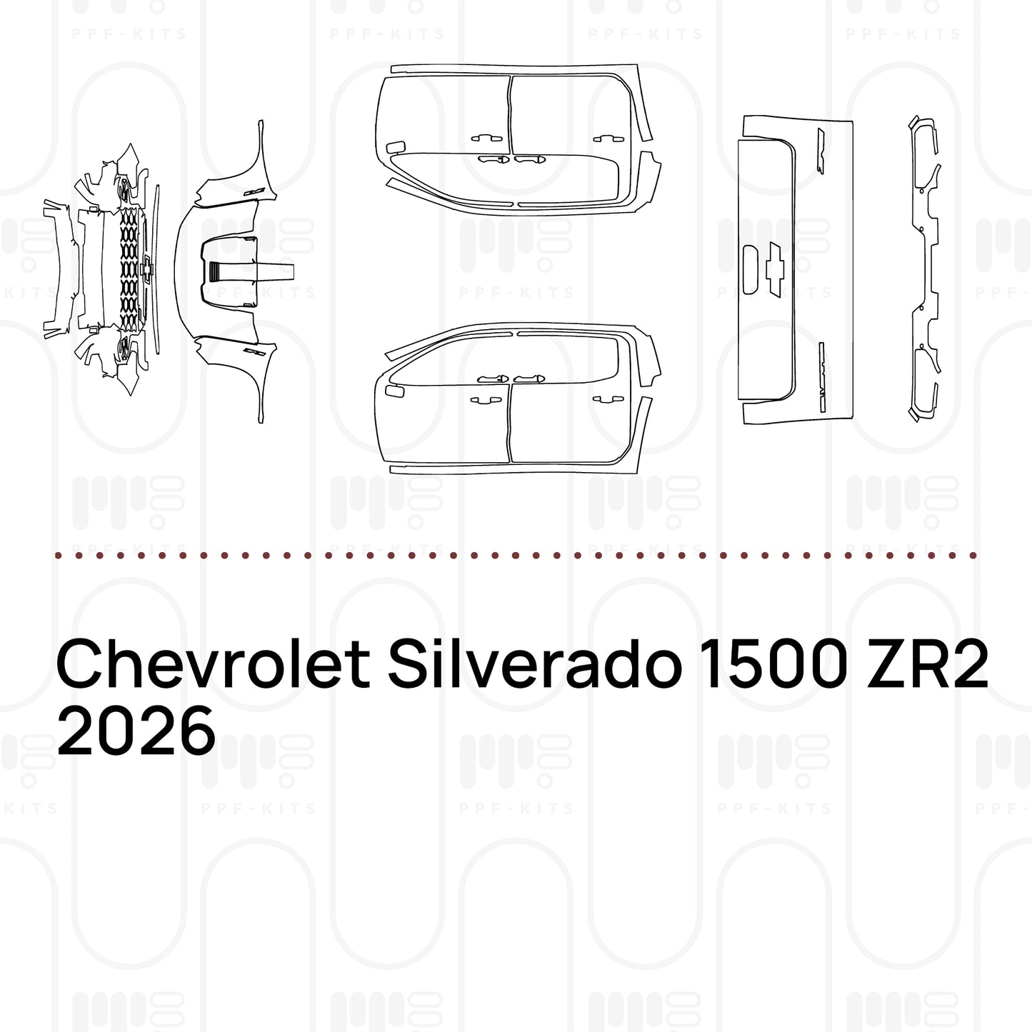 PPF prédécoupé Chevrolet Silverado 1500 ZR2 2026