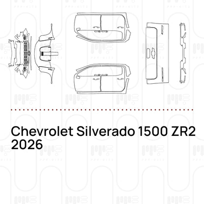 PPF prédécoupé Chevrolet Silverado 1500 ZR2 2026