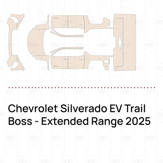 PPF prédécoupé Chevrolet Silverado EV Trail Boss - Extended Range 2025