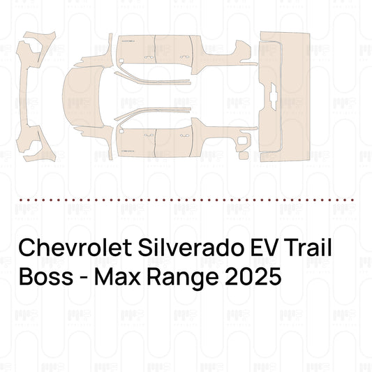 PPF prédécoupé Chevrolet Silverado EV Trail Boss - Max Range 2025