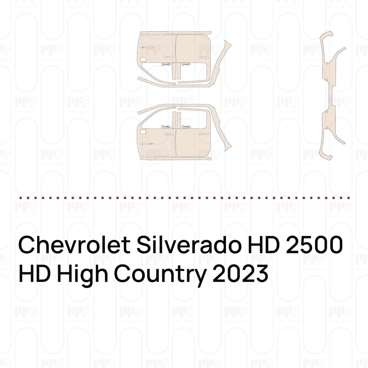PPF prédécoupé Chevrolet Silverado HD 2500 HD High Country 2023