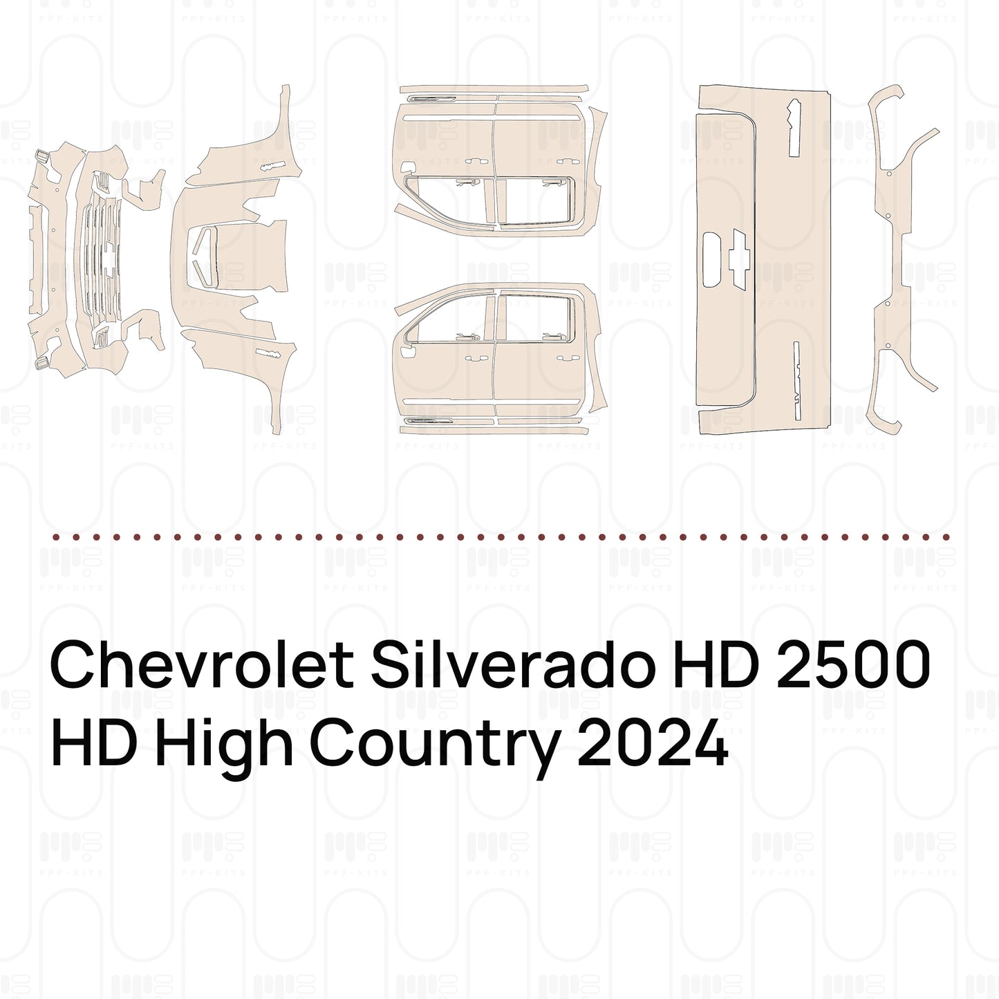 PPF prédécoupé Chevrolet Silverado HD 2500 HD High Country 2024