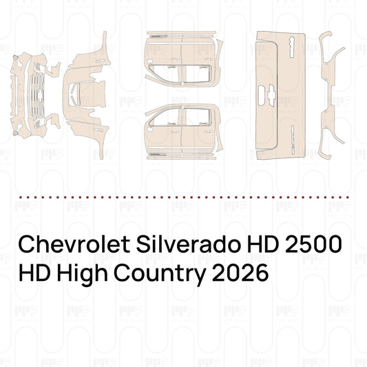 PPF prédécoupé Chevrolet Silverado HD 2500 HD High Country 2026