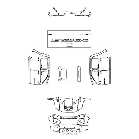 Pre-Cut PPF Chevrolet Silverado HD 2500 HD LTZ 2021 - PPF-Kits