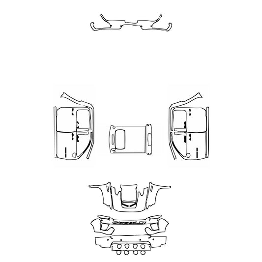 Pre-Cut PPF Chevrolet Silverado HD 2500 HD WT 2023 - PPF-Kits