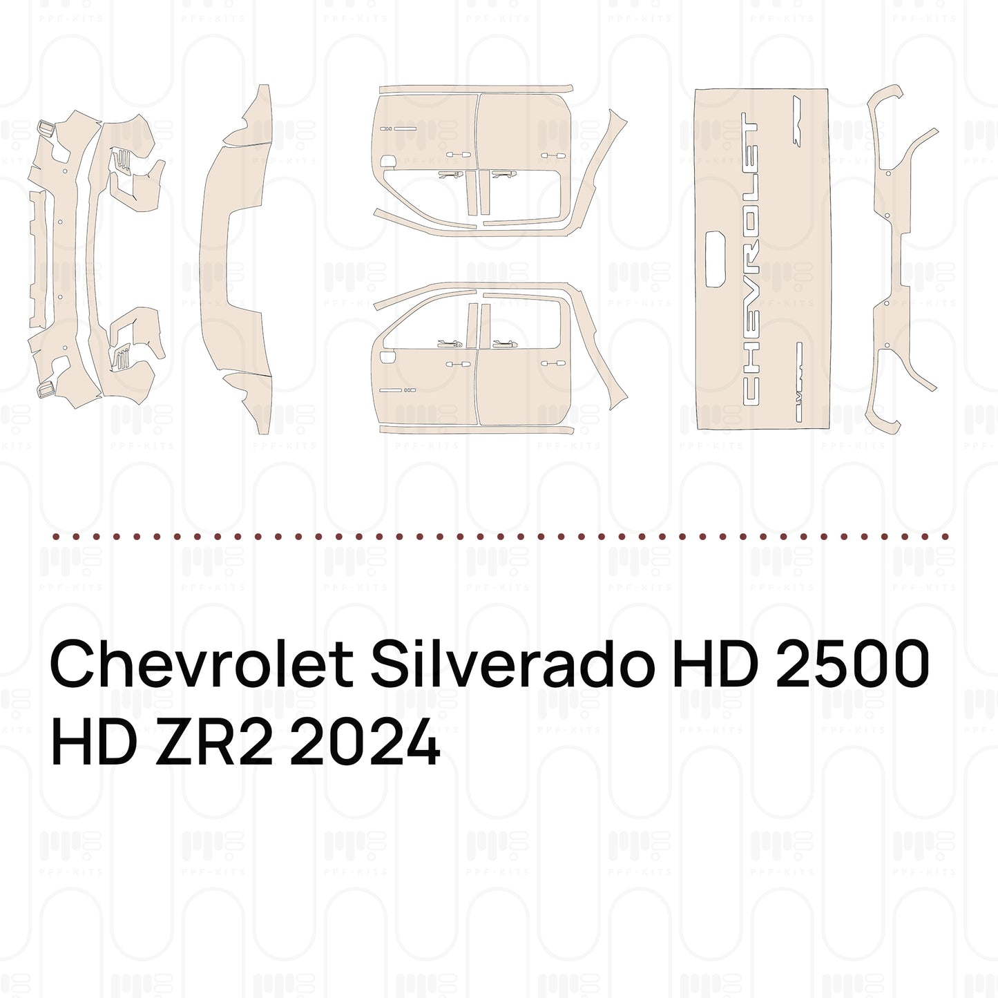 PPF prédécoupé Chevrolet Silverado HD 2500 HD ZR2 2024