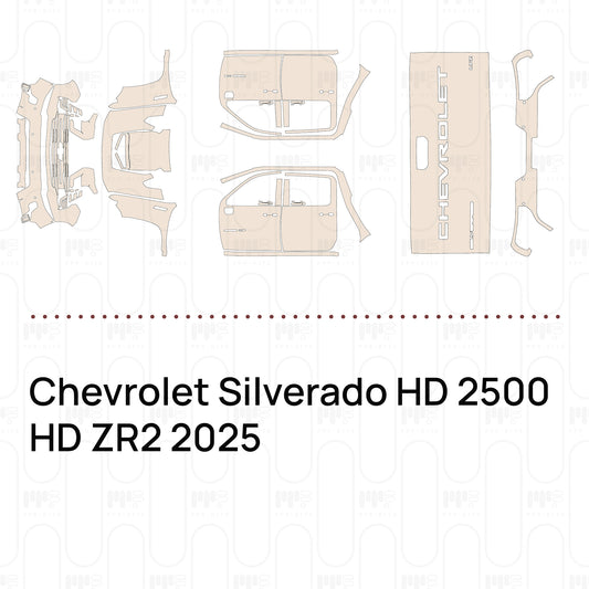 PPF prédécoupé Chevrolet Silverado HD 2500 HD ZR2 2025