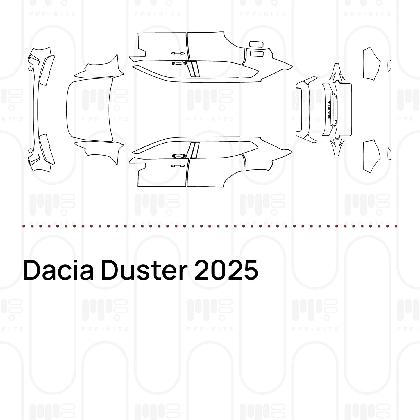 PPF prédécoupé Dacia Duster 2025