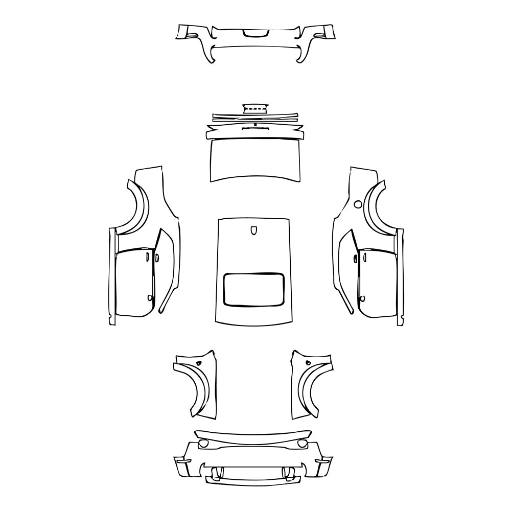 Pre-Cut PPF Dodge Challenger Widebody R T SCAT PACK 2019 - PPF-Kits