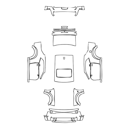 Pre-Cut PPF Dodge Challenger Widebody R T SCAT PACK 2019 - PPF-Kits