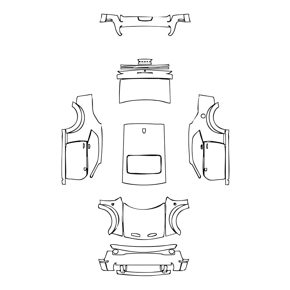 Pre-Cut PPF Dodge Challenger Widebody SRT HELLCAT 2022 - PPF-Kits