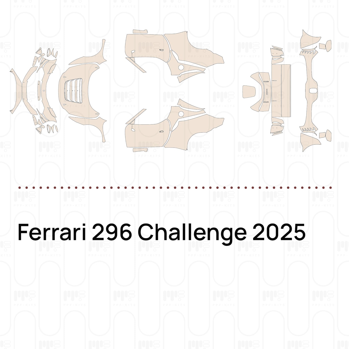 PPF prédécoupé Ferrari 296 Challenge 2025