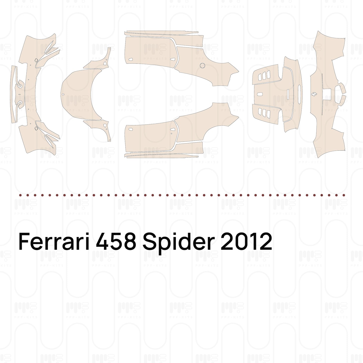PPF prédécoupé Ferrari 458 Spider 2012