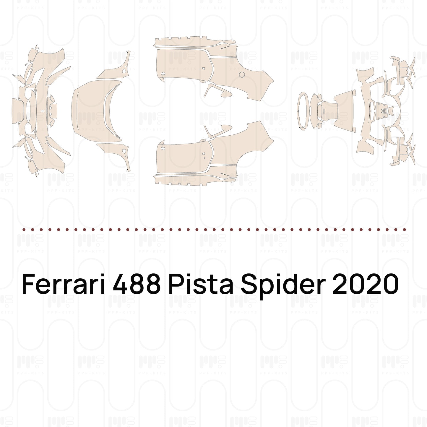 PPF prédécoupé Ferrari 488 Pista Spider 2020