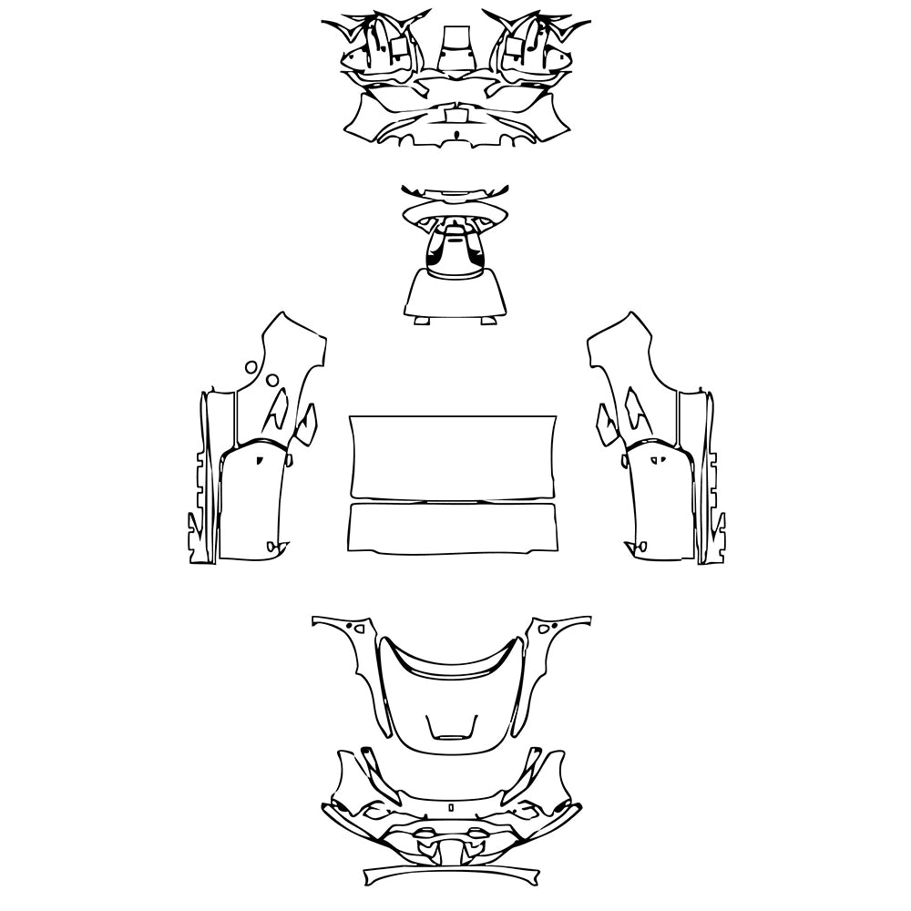 Pre-Cut PPF Ferrari F8 Spider 2021 - PPF-Kits