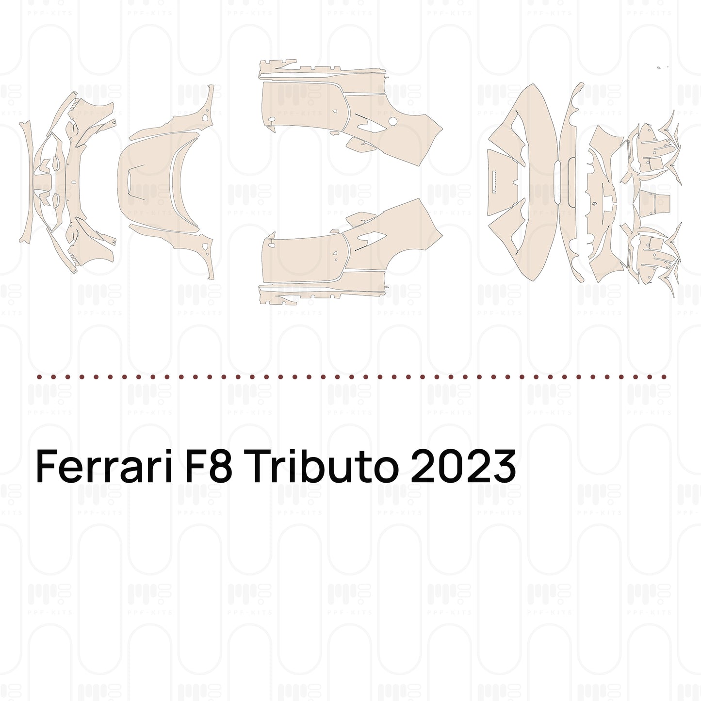 PPF prédécoupé Ferrari F8 Tributo 2023