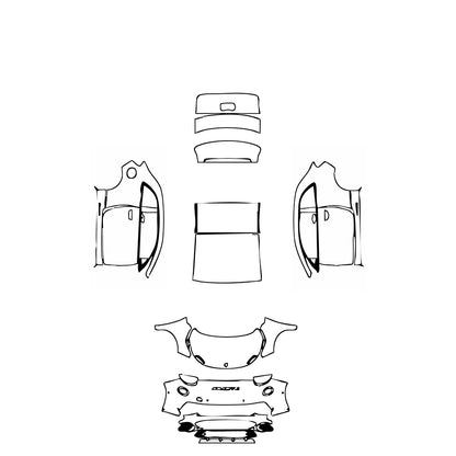 Pre-Cut PPF Fiat 500e 2 door Abarth Coupe 2022 - PPF-Kits