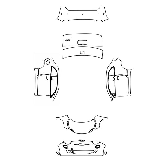 Pre-Cut PPF Fiat 500e 2 door Base Cabriolet 2023 - PPF-Kits