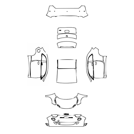 Pre-Cut PPF Fiat 500e 2 door Base Coupe 2021 - PPF-Kits