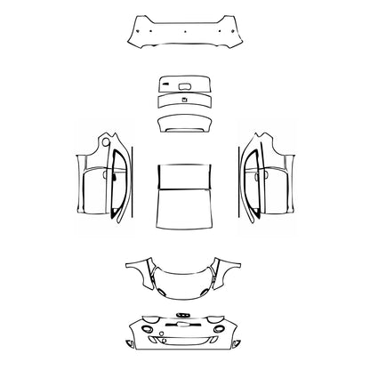 Pre-Cut PPF Fiat 500e 2 door La Prima Coupe 2023 - PPF-Kits