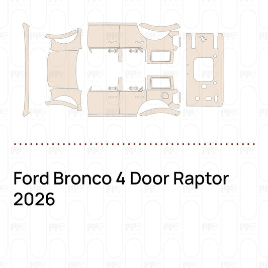 PPF prédécoupé Ford Bronco 4 Door Raptor 2026