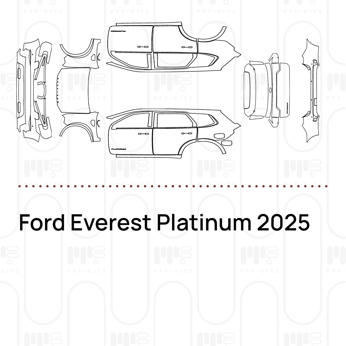 PPF prédécoupé Ford Everest Platinum 2025