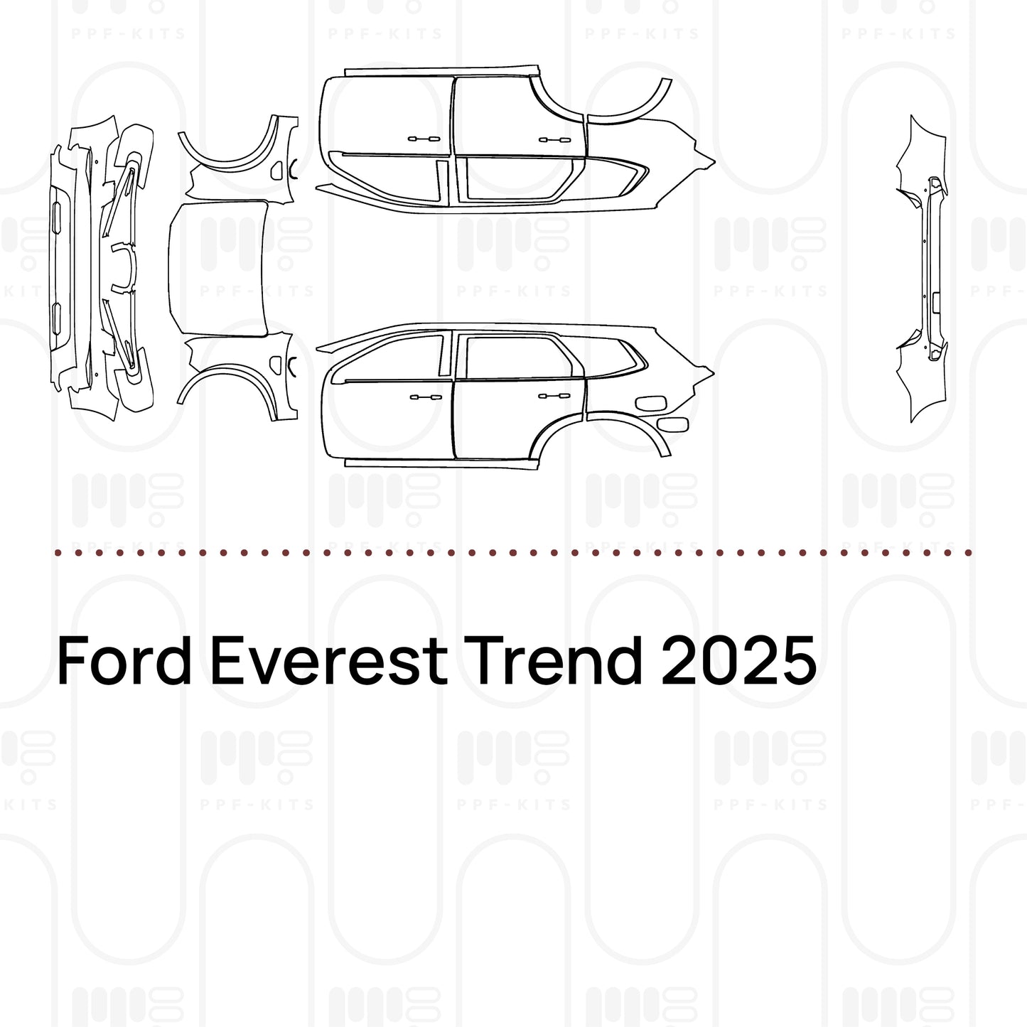 PPF prédécoupé Ford Everest Trend 2025