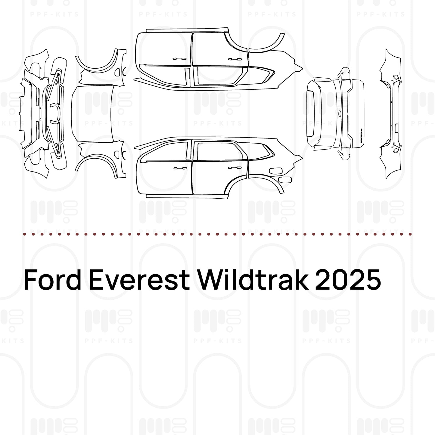 PPF prédécoupé Ford Everest Wildtrak 2025