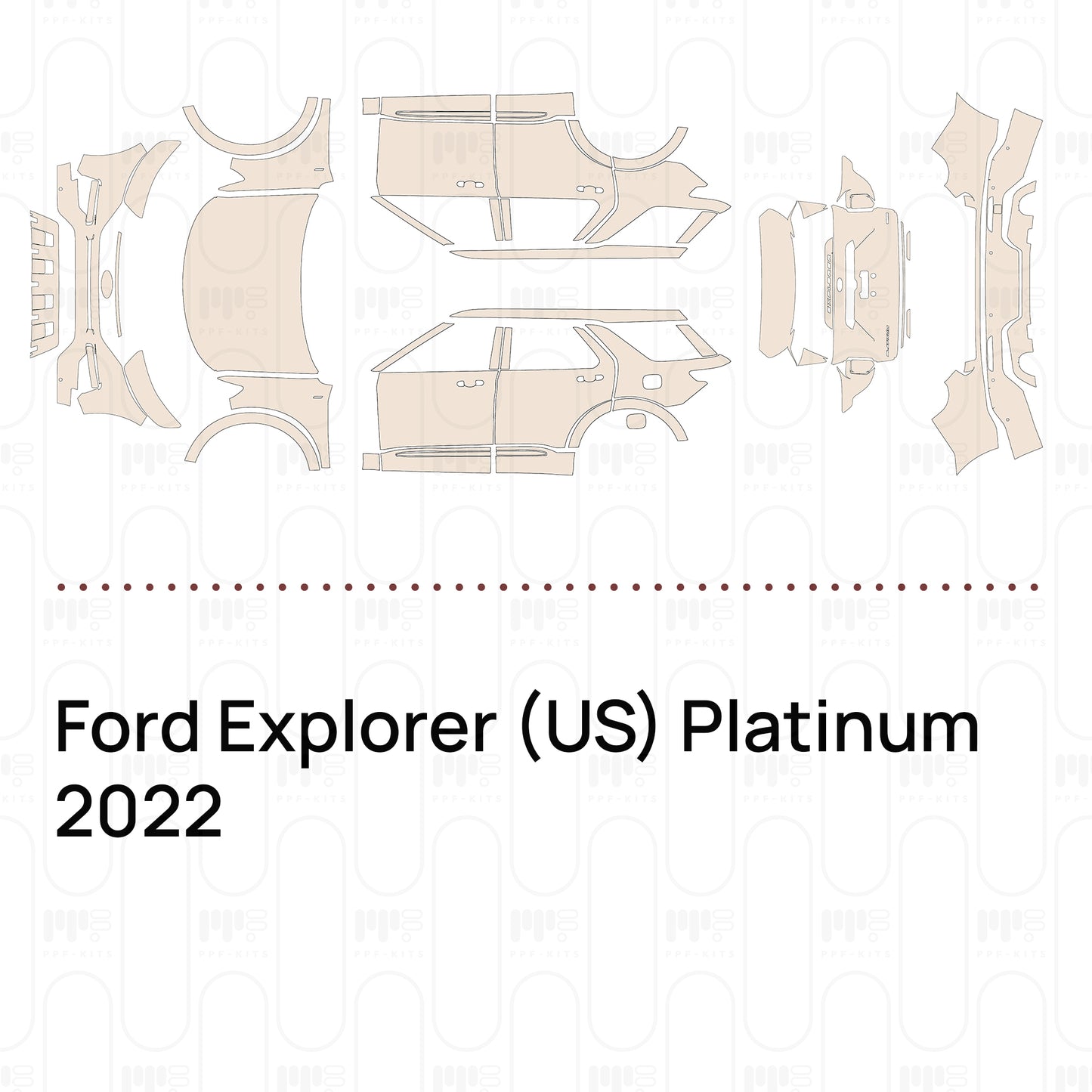PPF prédécoupé Ford Explorer (US) Platinum 2022
