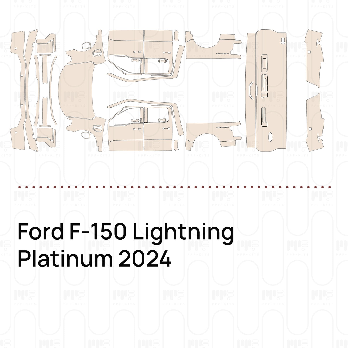 PPF prédécoupé Ford F-150 Lightning Platinum 2024