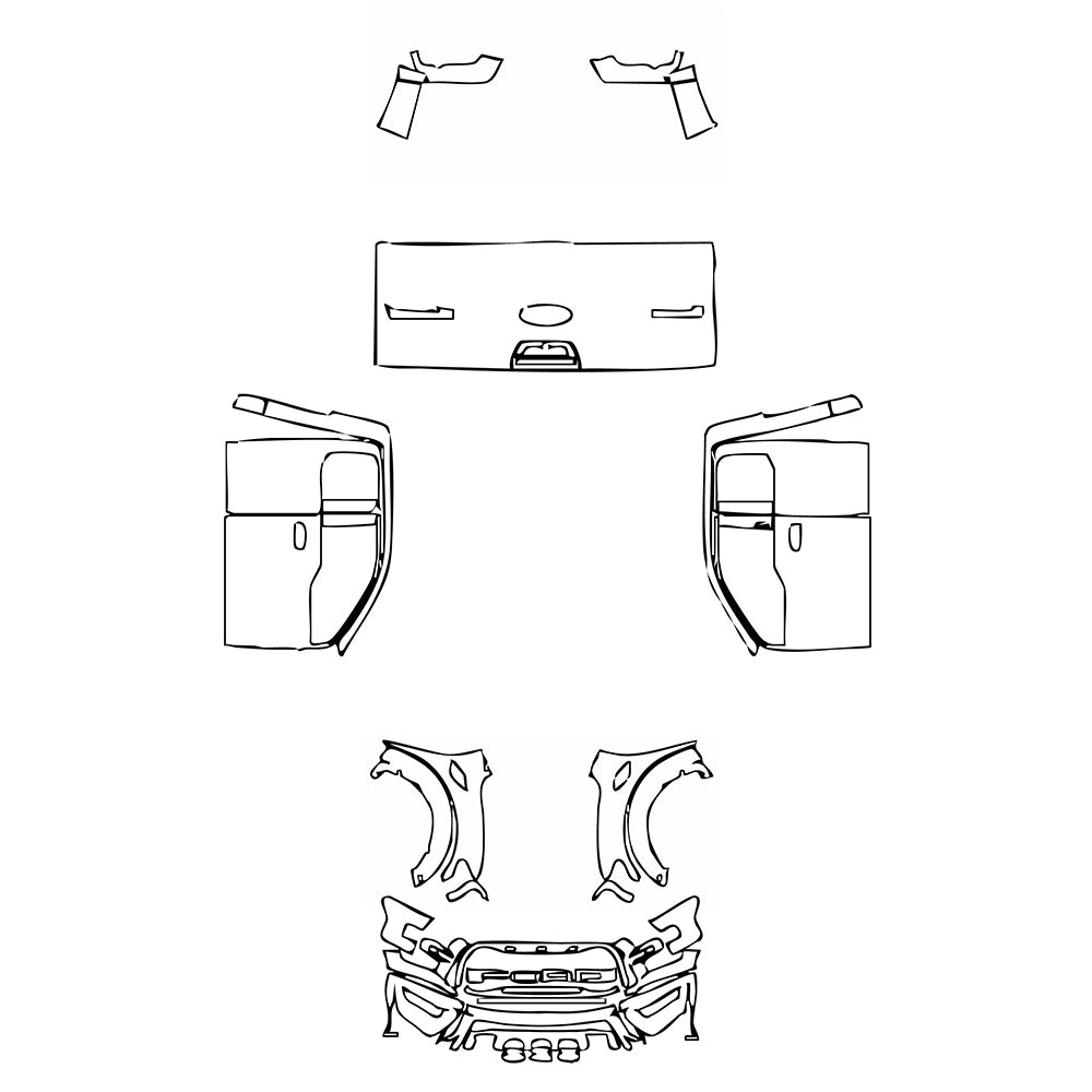 Pre-Cut PPF Ford F-150 Raptor SuperCab 2018 - PPF-Kits