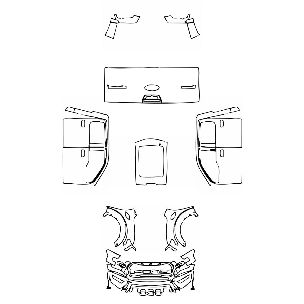 Pre-Cut PPF Ford F-150 Raptor SuperCrew 2019 - PPF-Kits