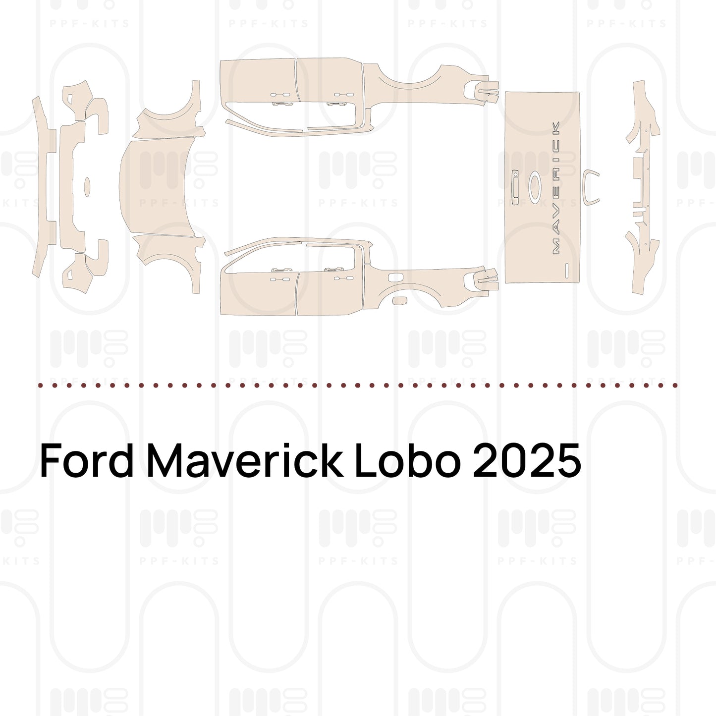 PPF prédécoupé Ford Maverick Lobo 2025