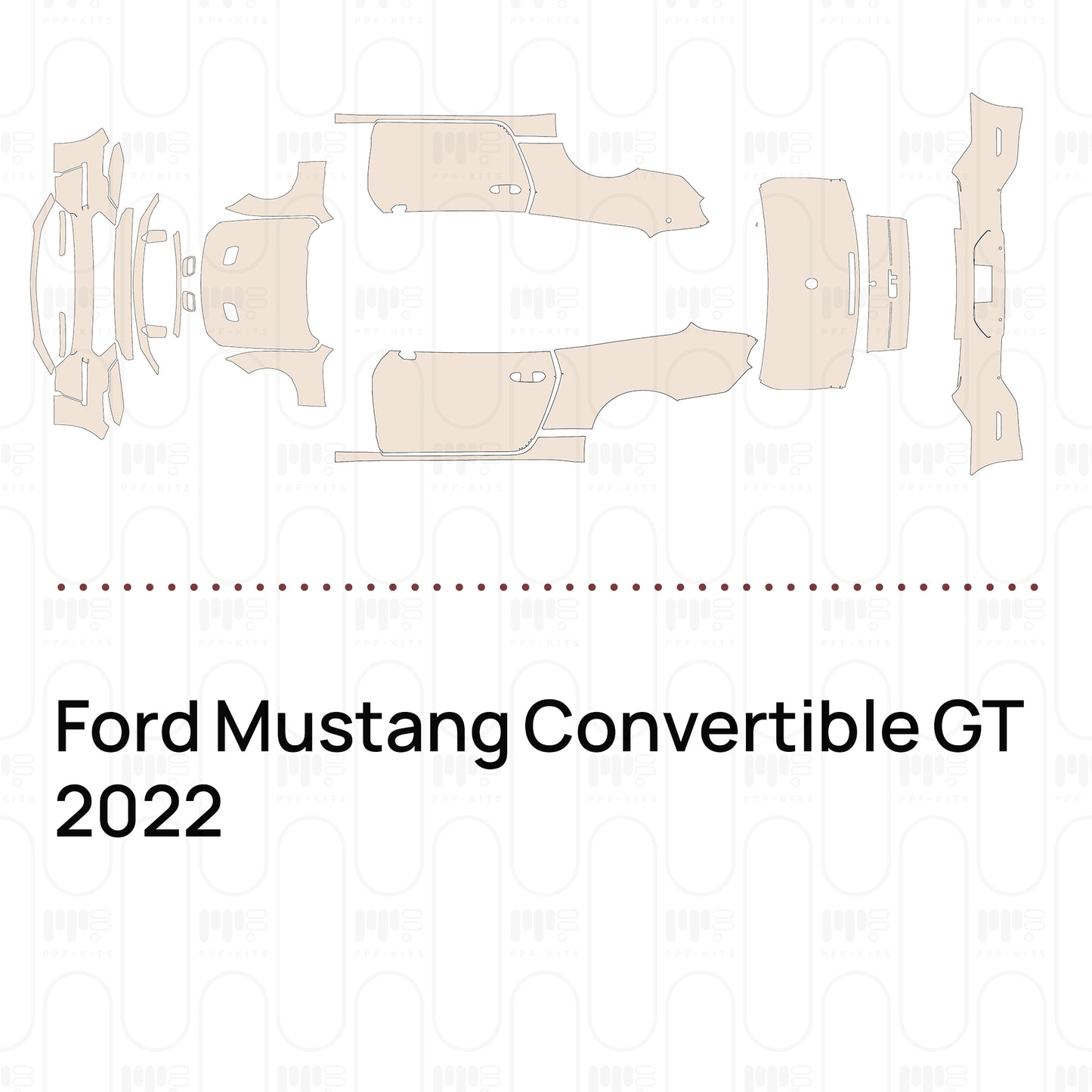 PPF prédécoupé Ford Mustang Convertible GT 2022