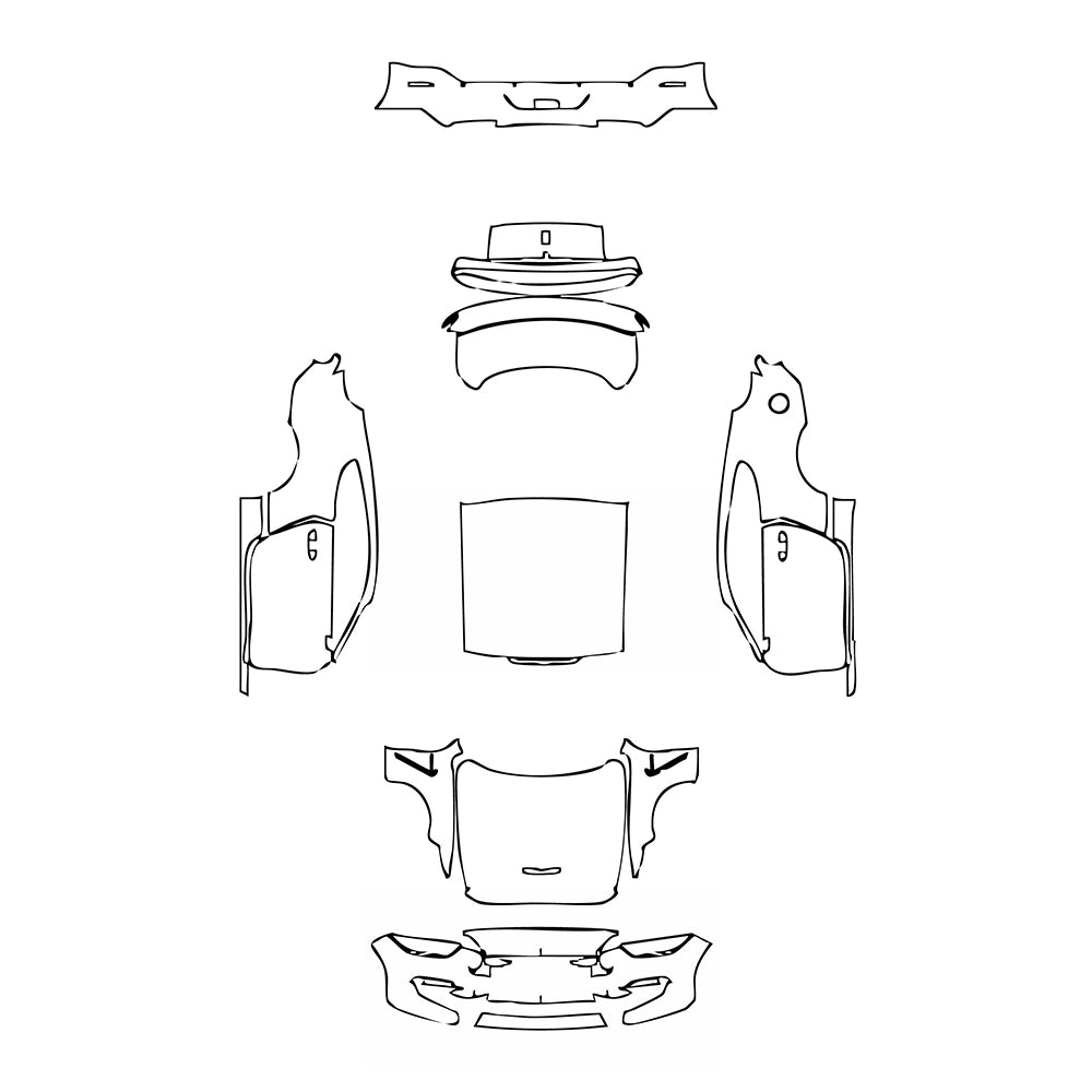 Pre-Cut PPF Ford Mustang Fastback Shelby GT350 2017 - PPF-Kits