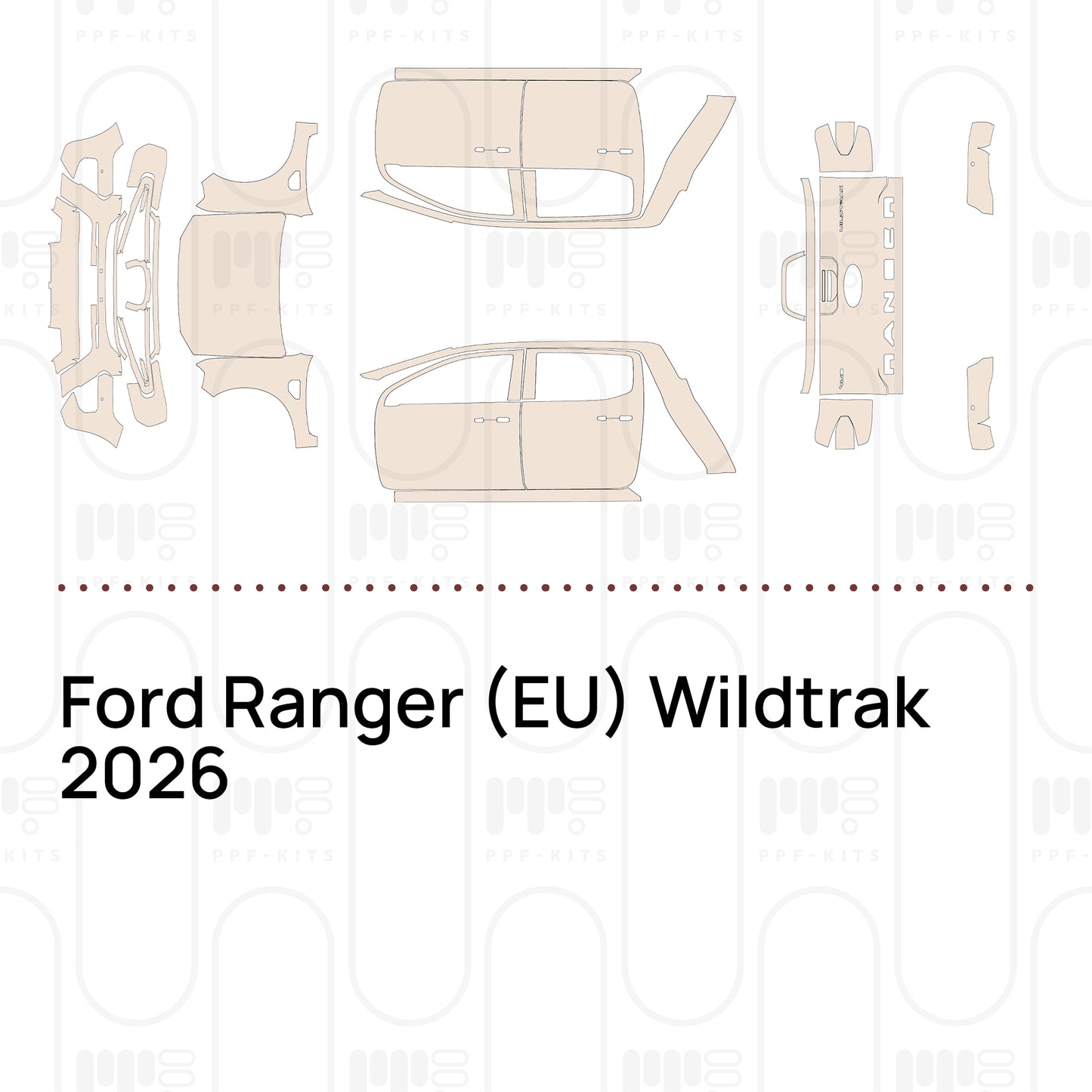 PPF prédécoupé Ford Ranger (EU) Wildtrak 2026