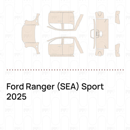 PPF prédécoupé Ford Ranger (SEA) Sport 2025
