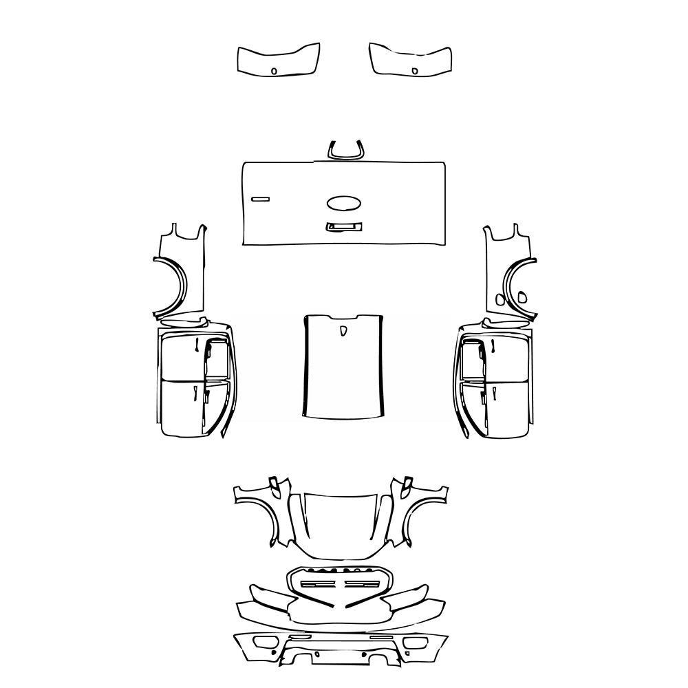 Pre-Cut PPF Ford Ranger (US) LARIAT SUPERCREW 2021 - PPF-Kits