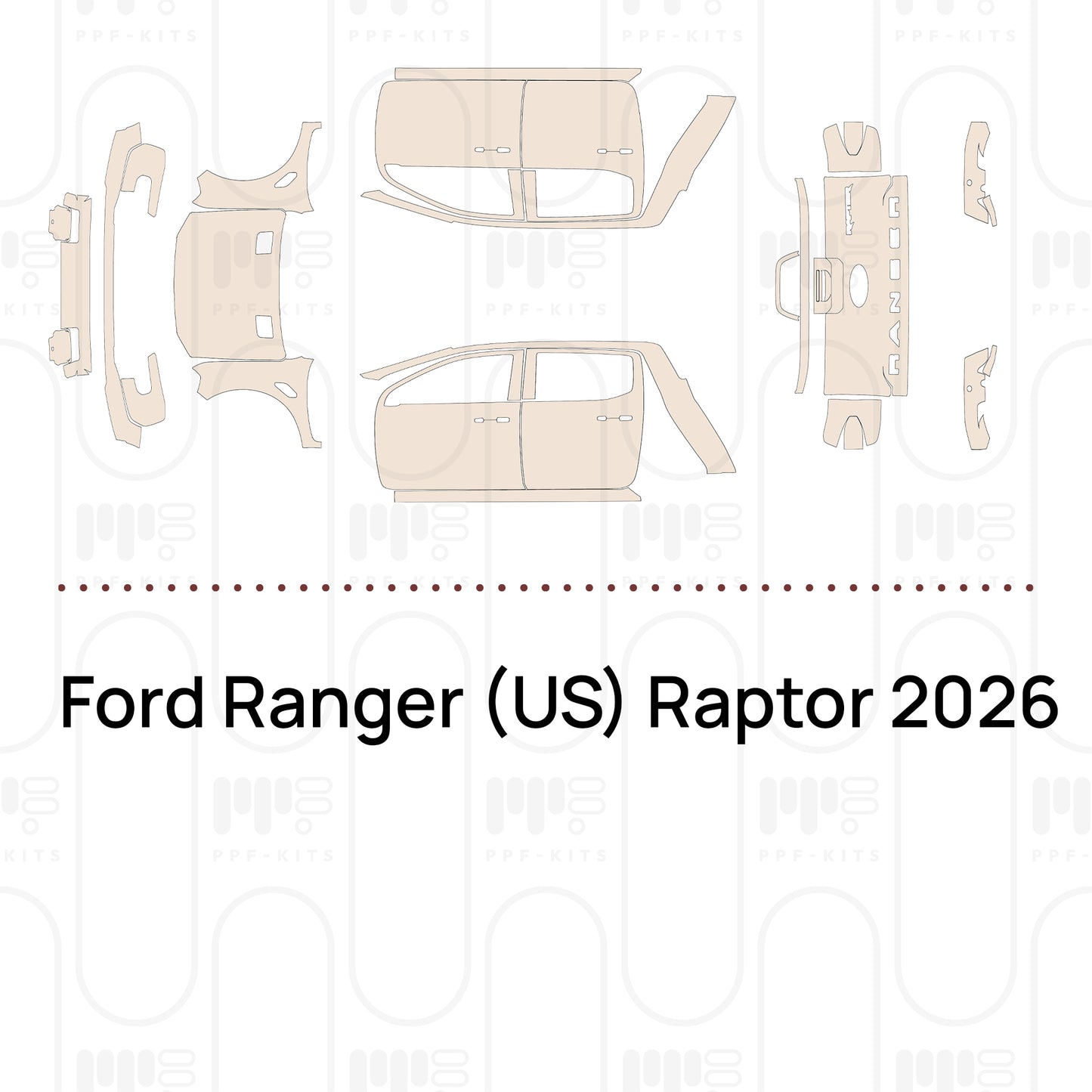 PPF prédécoupé Ford Ranger (US) Raptor 2026