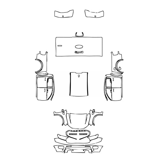 Pre-Cut PPF Ford Ranger (US) XL SUPERCREW 2023 - PPF-Kits