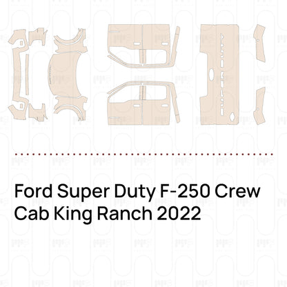 PPF prédécoupé Ford Super Duty F-250 Crew Cab King Ranch 2022
