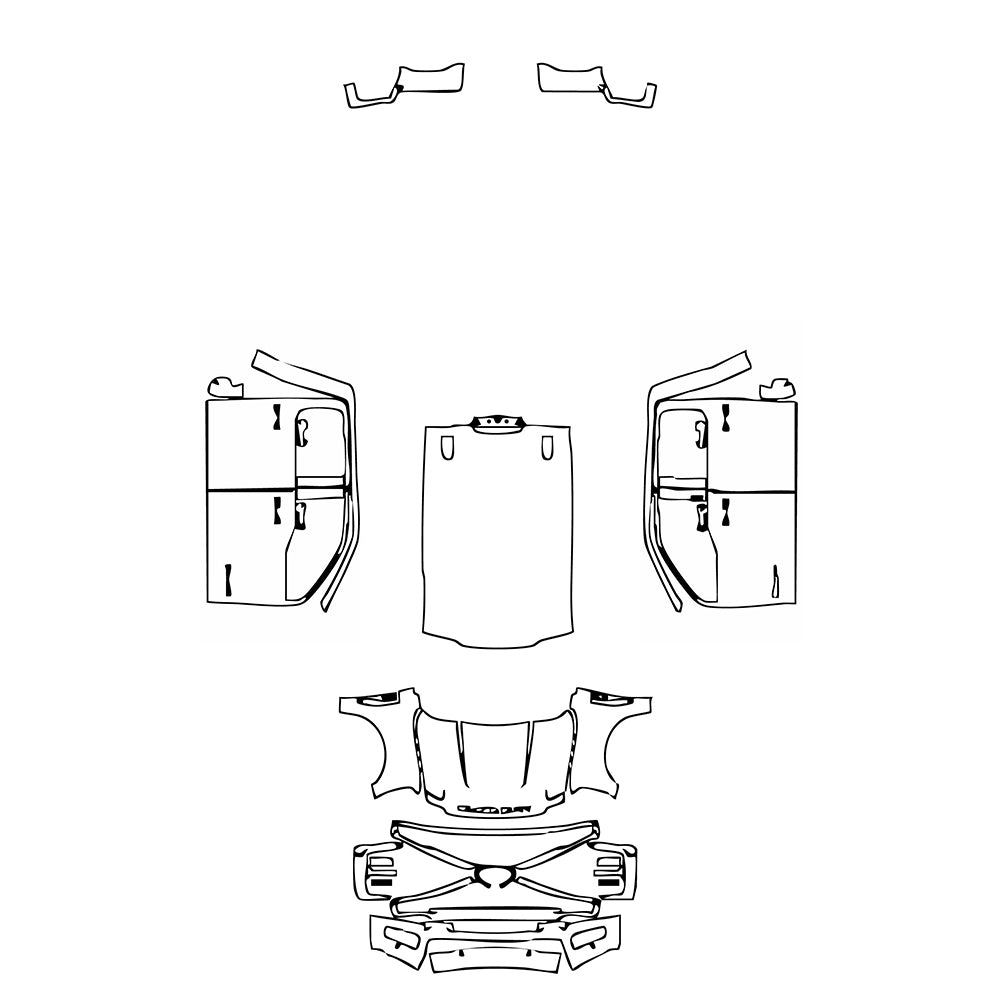 Pre-Cut PPF Ford Super Duty F-250 Crew Cab Platinum 2023 - PPF-Kits
