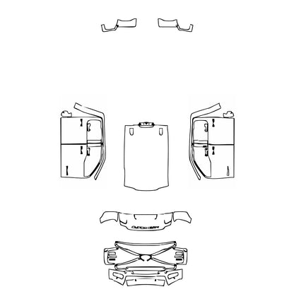 Pre-Cut PPF Ford Super Duty F-350 Crew Cab Platinum 2024 - PPF-Kits
