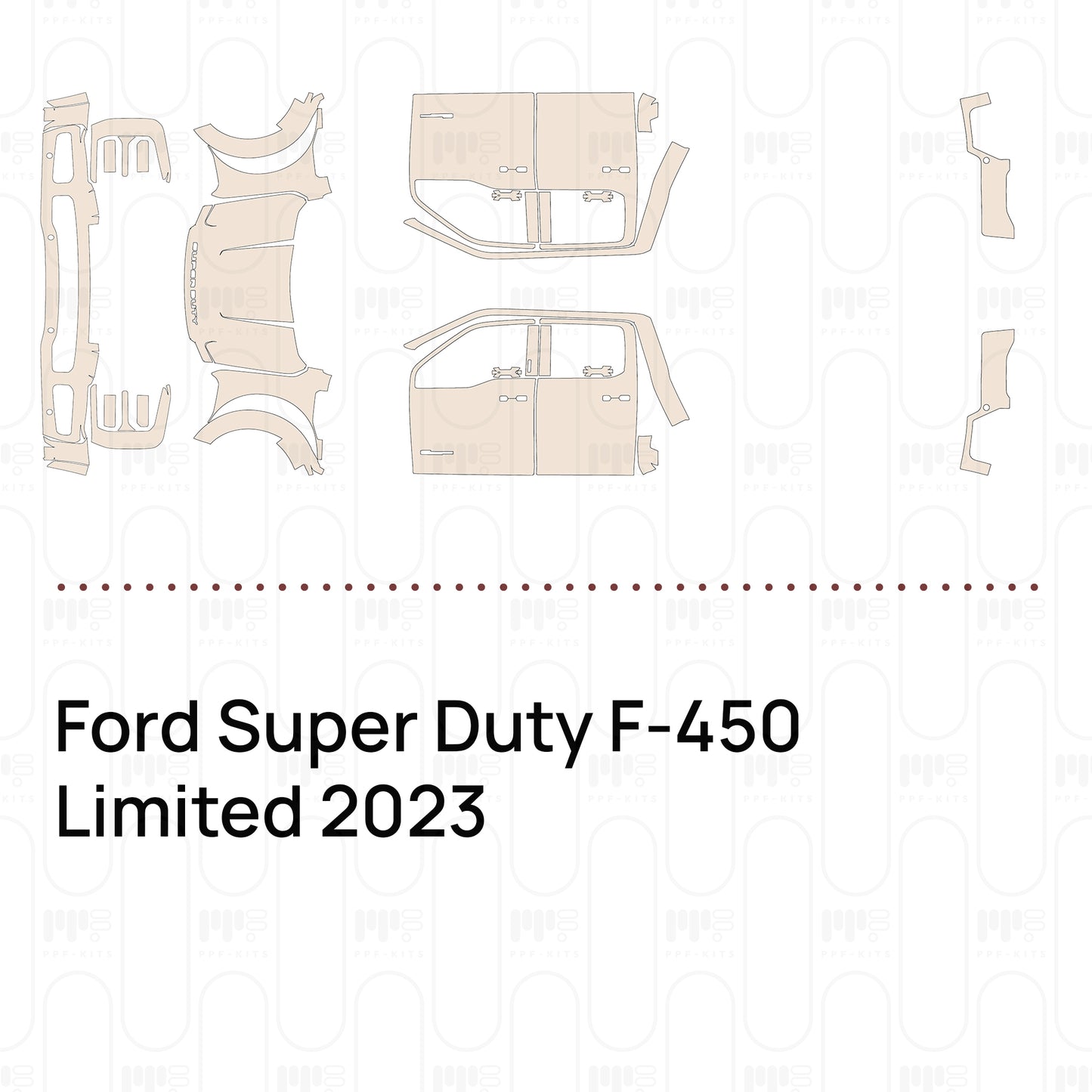 PPF prédécoupé Ford Super Duty F-450 Limited 2023