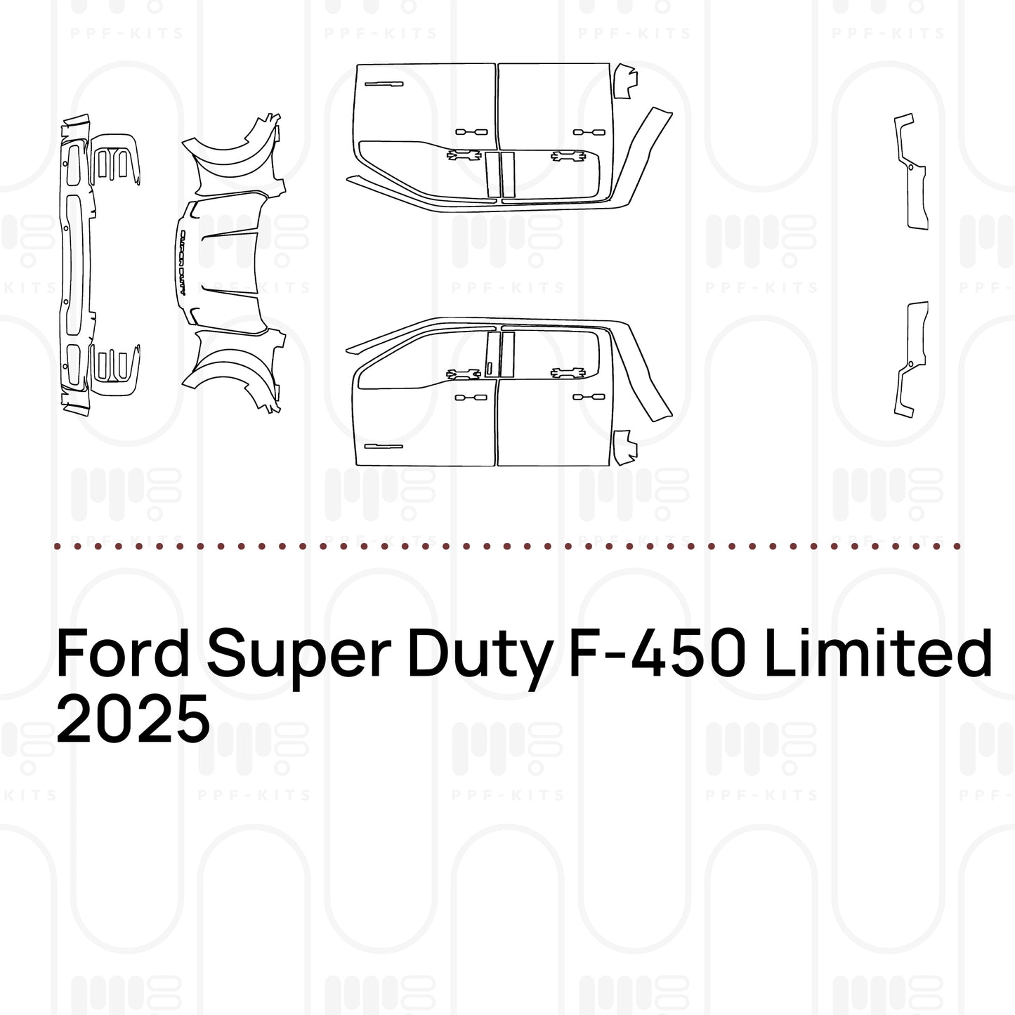 PPF prédécoupé Ford Super Duty F-450 Limited 2025